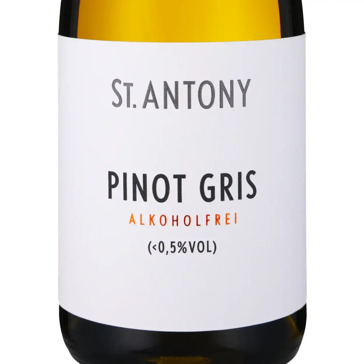 St. Antony Pinot Gris alkoholfrei - Weißwein - Etikett