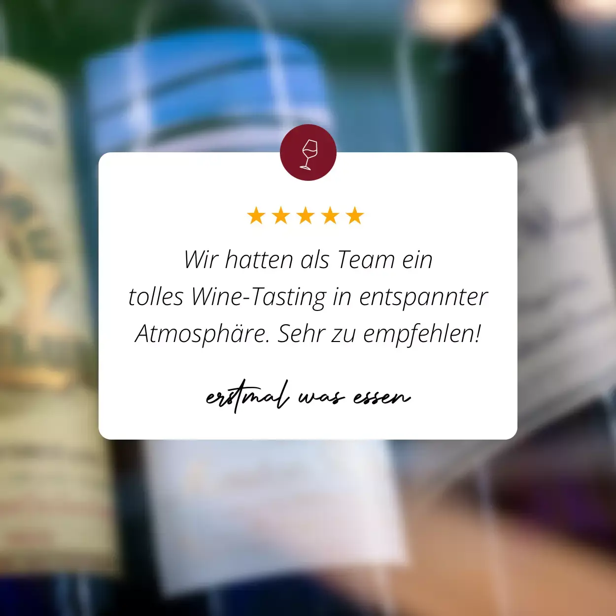 Seltene Weine - Events - Feedback - erst was essen