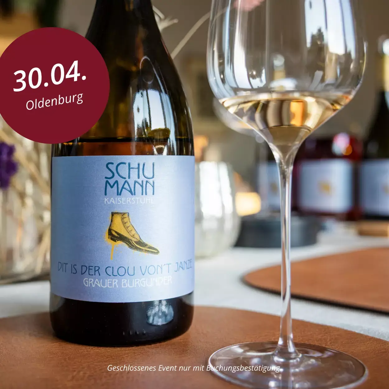 Winzerverkostung »Goldene Burgunder-Vertikalen« von Bettina Schumann - 30.04.2026 - Oldenburg