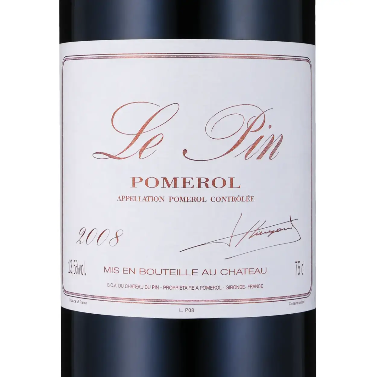 Le Pin 2008 - Rotwein - Etikett